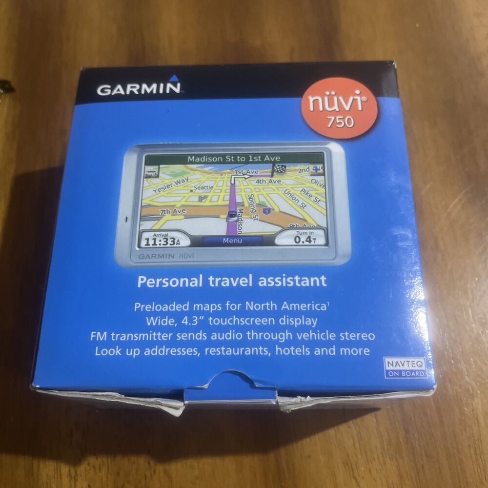 Garmin nuvi 750 Bundle North America GPS 4.3" Touchscreen FM Vintage 2008 Tested